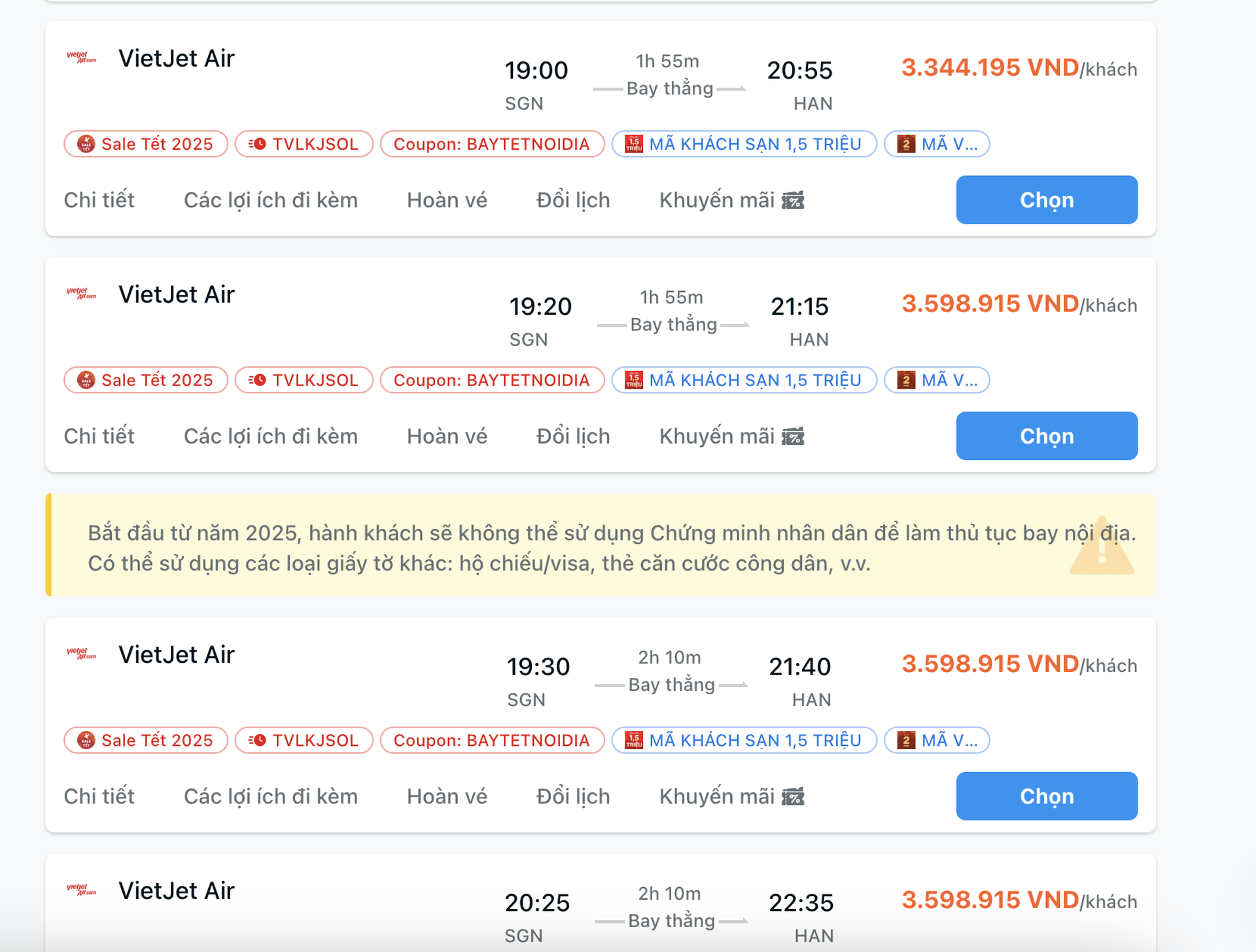 Bất ngờ với gi&aacute; v&eacute; m&aacute;y bay TP HCM - H&agrave; Nội ng&agrave;y 29 Tết v&agrave; đ&ecirc;m giao thừa- Ảnh 3.