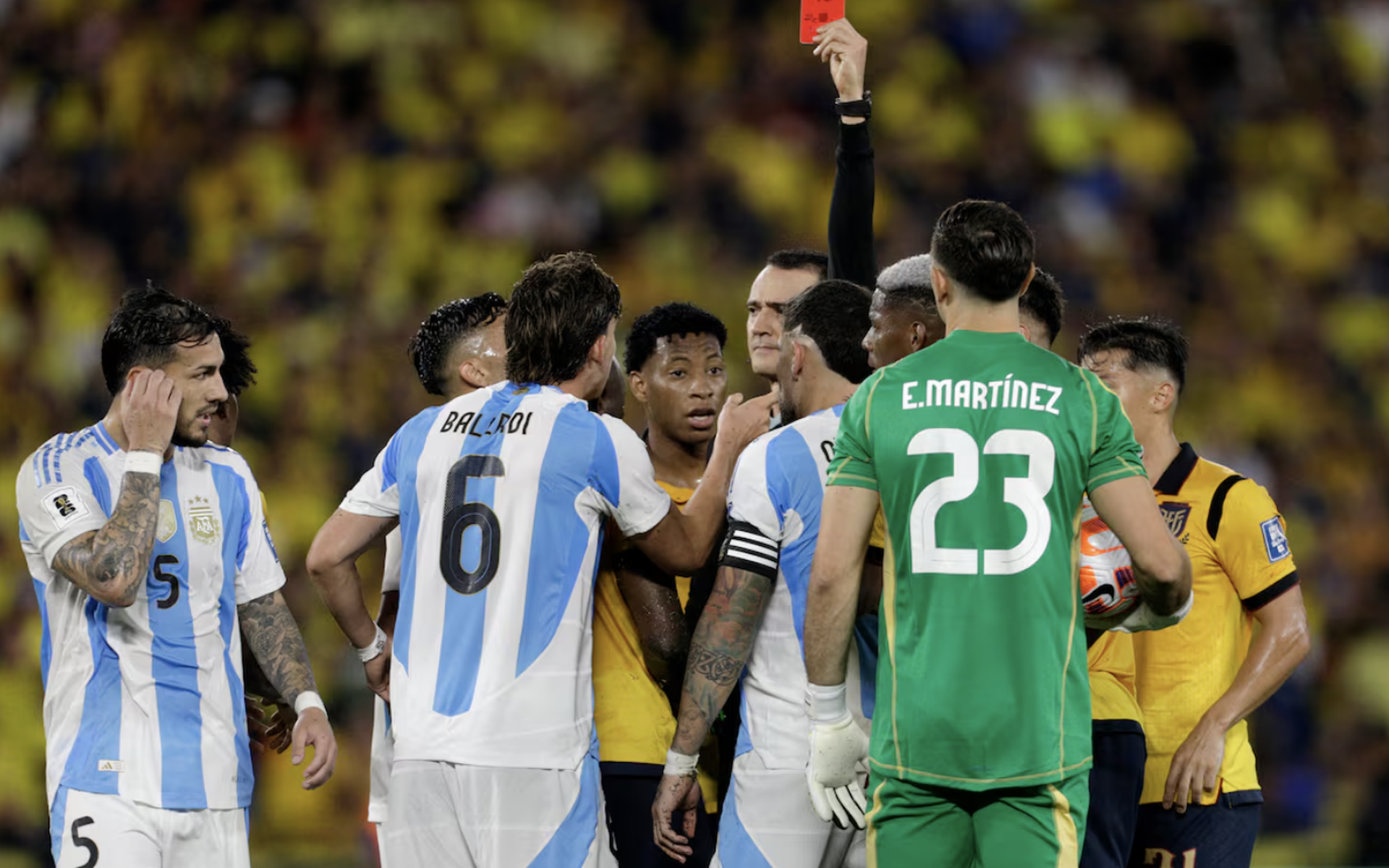 Trọng t&agrave;i Argentina bị 