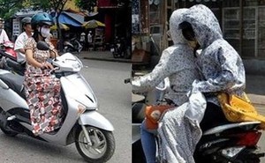 Hiểm họa giao thông từ váy áo chống nắng của phụ nữ