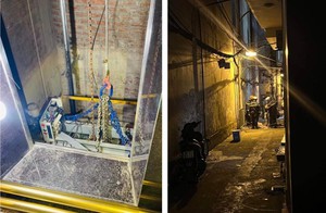 Hà Nội: Rơi thang máy, 2 người đàn ông tử vong