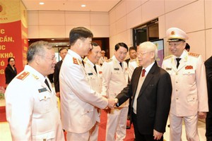Tổng Bí thư Nguyễn Phú Trọng, Chủ tịch nước Võ Văn Thưởng dự lễ kỷ niệm Ngày truyền thống CAND