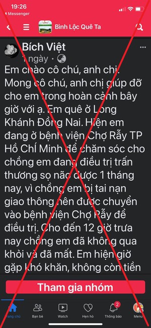 Bệnh viện Chợ Rẫy phát thông tin khẩn cảnh báo giả mạo kêu gọi giúp đỡ