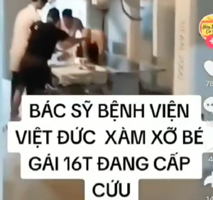 Xác minh clip bác sĩ bị tố sàm sỡ thiếu nữ đang cấp cứu