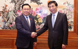 Chủ tịch QH Vương Đình Huệ hội kiến Chủ tịch Chính hiệp Trung Quốc