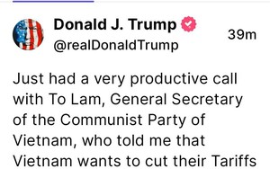 Tổng thống Donald Trump nói về 
