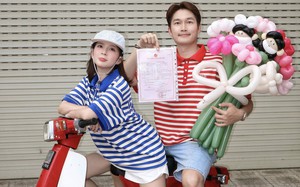 Cặp đôi Đình Tú - Ngọc Huyền "nhí nhố" hậu đăng ký kết hôn- Ảnh 5.