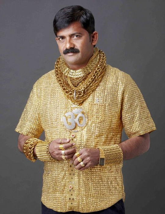 Last year wealthy Datta Phuge has splashed out £14,000 on a solid gold shirt to make sure hes a 24 karat hit with women in central India
