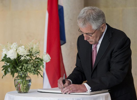 Bộ trưởng Quốc phòng Mỹ Chuck Hagel. Ảnh: AP