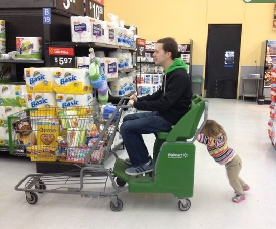 She Wanted To Push The Cart Once
