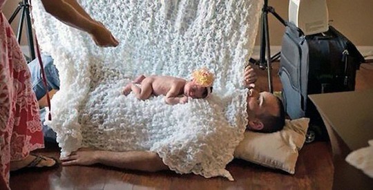 Keeping The Baby Still During A Photoshoot (Level Over 9000)