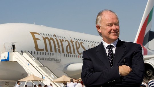 Chủ tịch Emirates Tim Clark, nhà điều hành chính loại máy bay Boeing 777 của hãng Boeing. Ảnh: SMH