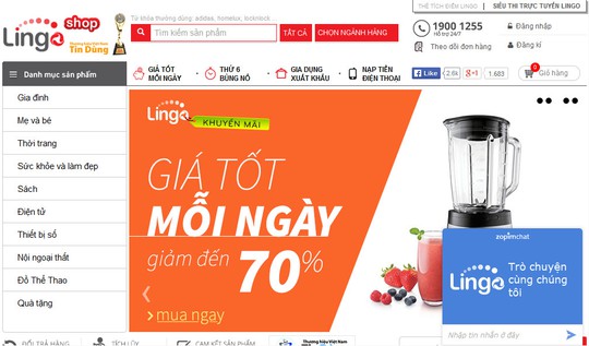 lingo.vn được bình chọn là website TMĐT uy tín