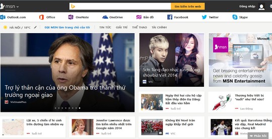 Trang thông tin MSN đã có phiên bản tiếng Việt