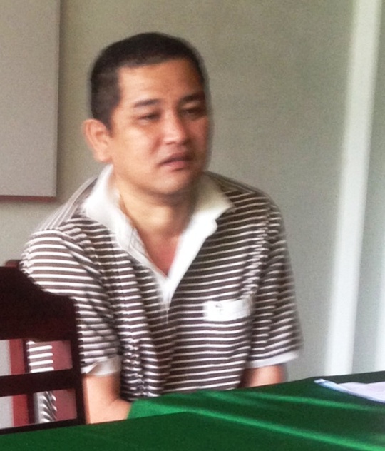 Đối tượng Đinh Quang Sơn tại cơ quan điều tra