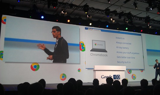 Google trình diễn các nâng cấp mới cho Chrome OS tại Google I/O 2014. Nguồn: Search Engine Land - Google