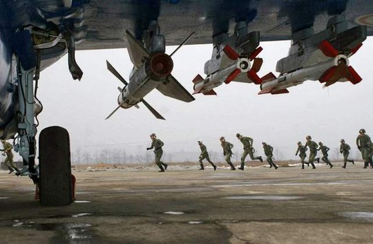 Một cuộc diễn tập của không quân Triều Tiên. Ảnh: KCNA