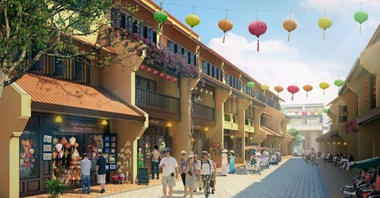 Loạt nhà phố mô phỏng phố cổ Hội An tại dự án Little Vietnam ngay bên bờ Vịnh Hạ Long, Quảng Ninh. Loạt nhà phố mô phỏng phố cổ Hội An tại dự án Little Vietnam ngay bên bờ Vịnh Hạ Long, Quảng Ninh.