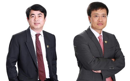 Tân Chủ tịch HĐQT Vietcombank Nghiêm Xuân Thành và Tổng Giám đốc Phạm Quang Dũng.