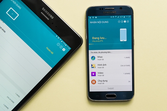 Các dữ liệu cơ bản trên thiết bị cũ đều có thể chuyển sang Galaxy S6.