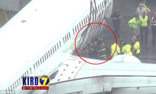 This is the moment an Alaska Airlines baggage handler was pulled from the cargo hold after falling asleep