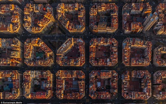 Barcelona: The Spanish citys unique skyline is captured in this spellbinding aerial photogrpaph