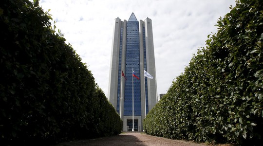 A general view shows the headquarters of Gazprom company in Moscow, Russia. © Sergei Karpukhin