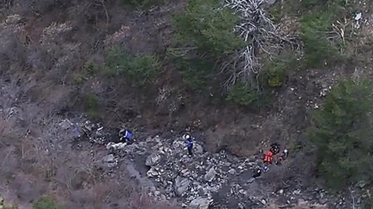 Các mảnh vỡ của Germanwings 4U9525 ở dãy Alps. Ảnh: Sydney Morning Herald