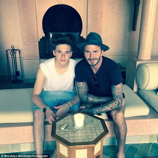 Beckham và con trai lớn nhất