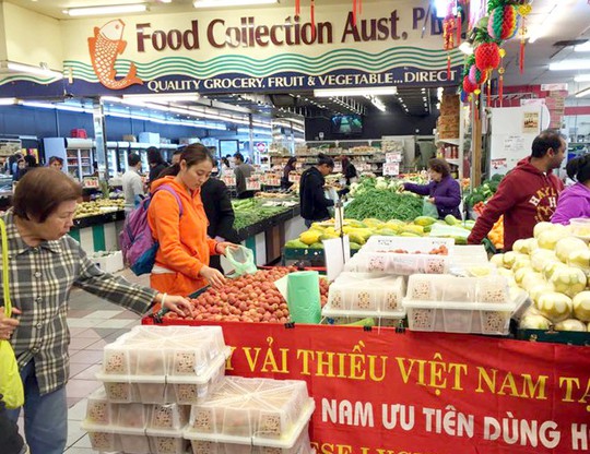 300 kg vải Việt bán lẻ hết sau 1 giờ tại Australia