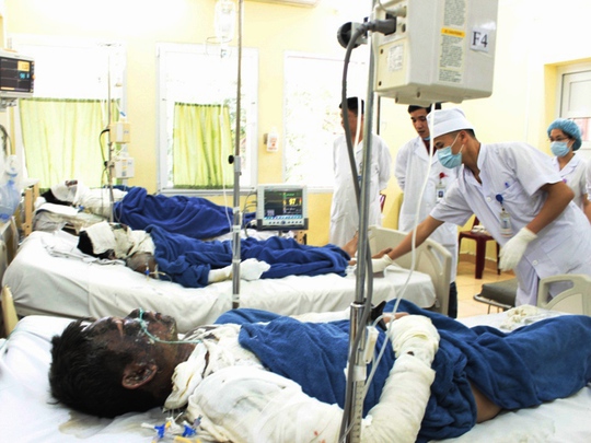 6 người đàn ông bị bỏng nặng được đưa vào cấp cứu tại BV Việt Nam-Thụy Điển một cách bí ẩn - Ảnh: CTV 6 người đàn ông bị bỏng nặng được đưa vào cấp cứu tại BV Việt Nam-Thụy Điển một cách bí ẩn - Ảnh: CTV
