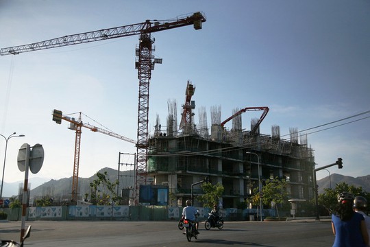 Công trình căn hộ cao cấp của Tập đoàn Mường Thanh đang xây dựng ở TP Nha Trang, tỉnh Khánh Hòa