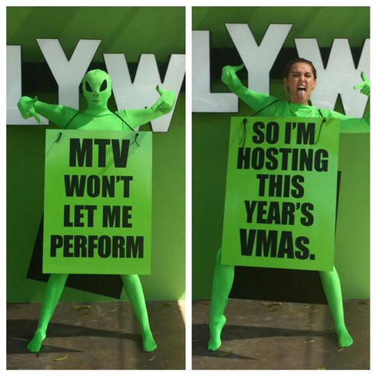 Miley thông báo mình sẽ là chủ trì của Lễ trao giải MTV Video Music năm nay