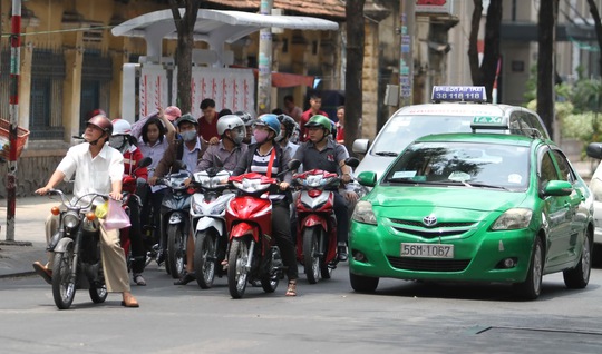 Chỉ có 1 người không sợ nắng nóng, còn lại đều dừng đèn đỏ tại các... góc cây!