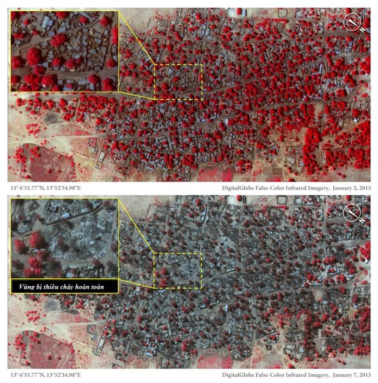 Vụ tấn công thảm khốc của Boko Haram qua ảnh vệ tinh