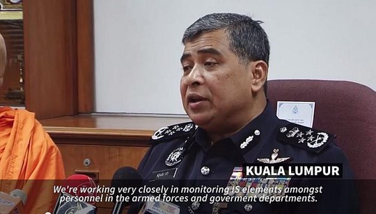  Tổng Thanh tra Cảnh sát Tan Sri Khalid Abu Bakar cho biết nước này sẽ truy tìm những phần tử IS trong hàng ngũ của mình. Ảnh: Asia News Network
