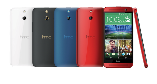 HTC One E8 2 SIM có 4 tùy chọn màu sắc là trắng, đỏ, xám và xanh.