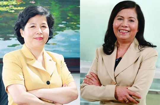 Bà Mai Kiều Liên (trái) và Lê Thị Băng Tâm (phải)