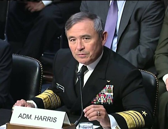 Đô đốc Harry Harris. Ảnh: Youtube