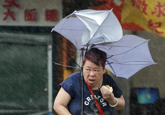 
Gió mạnh ở Đài Loan. Ảnh: AP
