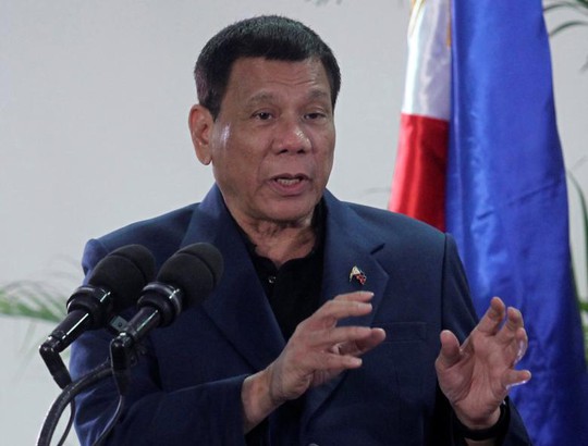 Tổng thống Philippines Rodrigo Duterte tại TP Davao hôm 22-10. Ảnh: REUTERS