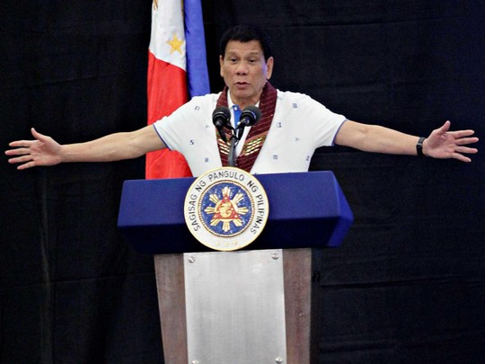 Tổng thống Philippines Rodrigo Duterte. Ảnh: REUTERS