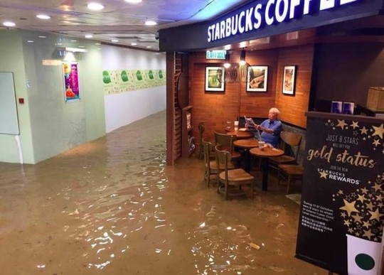 Ông chú Starbucks gây sốt. Ảnh: Facebook