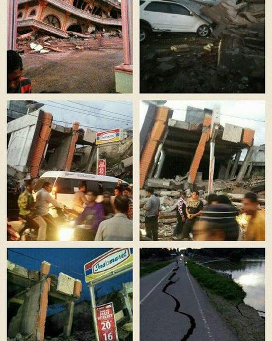 
Nhiều hư hại sau trận động đất. Ảnh: Twitter
