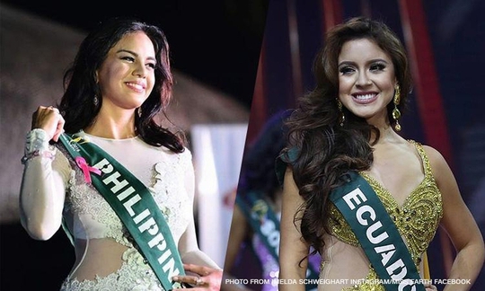 Hoa hậu Trái đất Philippines từ bỏ vương miện sau khi nói xấu Tân Hoa hậu Trái đất là người đẹp Ecuador