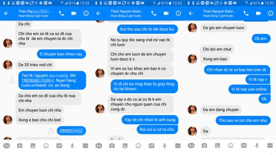 Cuối năm tội phạm thẻ hoành hành. Trong ảnh: Bọn tội phạm tấn công tài khoản Facebook giả là người thân để lừa lấy tiền trong tài khoản - Ảnh: T.T.D.