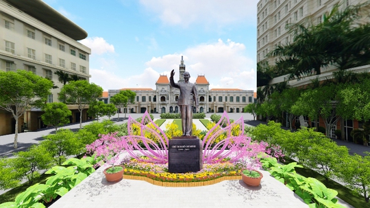 
Phối cảnh khu vực Tượng đài Chủ tịch Hồ Chí Minh

