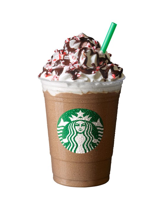 Peppermint Mocha gồm Espresso và sữa nóng được làm ngọt với hương vị socola và bạc hà, phủ bên trên một lớp kem đánh, bột mocha và những mẩu kẹo thơm mùi bạc hà