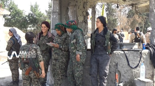 Các nữ chiến binh người Kurd ở miền Bắc Syria. Ảnh: ARA NEWS