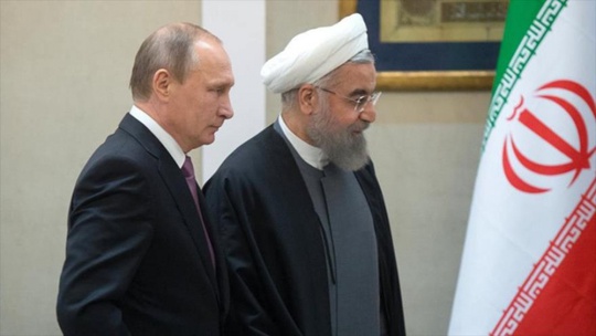 Tổng thống Putin (trái) và nhà lãnh đạo Iran Rouhani. Ảnh: PARS TODAY
