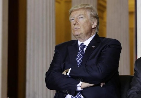 Tổng thống Mỹ Donald Trump tham dự một buổi lễ kỷ niệm ở Washington hôm 25-4. Ảnh: REUTERS